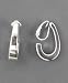 AK Anne Klein Silver-Plated J-Hoop Earrings