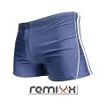 Herren Badehose Retro Short RemiXX, blau/wei� 80004