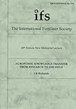 Agronomic knowledge transfer from research to the field