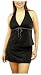 It Figures Women's Plus  Swimsuit  Dots 'N Daisies Halter Skirtini