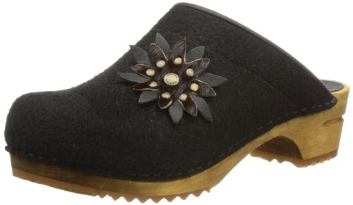 Sanita Womens Edelweiss Clogs 458309/2 Black 5 UK, 38 EU