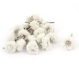 uxcell　バフホイール　3mmシャンク径　26mm直径　シルバートーン　20個入り