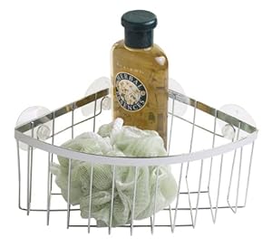 corner suction cup shower caddy