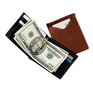 Royce Leather Men's Cash Clip Wallet (Black)