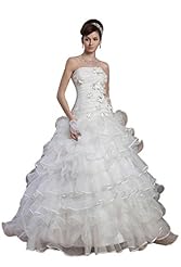 Organza  Dress with a Chapel Train 