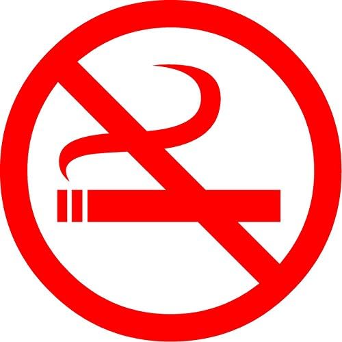 NO SMOKING 4'' Dia Sign Decal Sticker Window Door Wall stop smoke logo