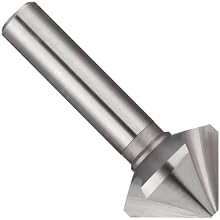 Magafor 436 Series Cobalt Steel Single-End Countersink, Uncoated (Bright) Finish, 3 Flutes, 90 Degrees, Round Shank