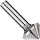 Magafor 436 Series Cobalt Steel Single-End Countersink, Uncoated (Bright) Finish, 3 Flutes, 90 Degrees, Round Shank