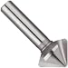 Magafor 436 Series Cobalt Steel Single-End Countersink, Uncoated (Bright) Finish, 3 Flutes, 90 Degrees, Round Shank