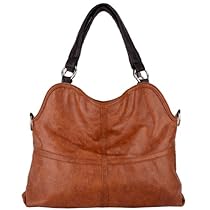 Hot Sale MG Collection LUCIA Brown Everyday Free Style Soft Ostrich Shoulder Tote Bag