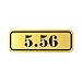 RDW (4X 5.56 Metallic Ammo Can Badge Sticker Self Adhesive Label 3M Bullet 556 - Gold