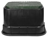 ADVANCED DRAINAGE 1218VB 12 RECTANGLE VALVE BOX WITH LID BLACK