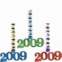 2010 Jewel Tone Foil 30in Dangling Cutouts 3ct