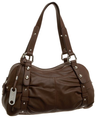 Childrens Toyshop  Apparel : Nine West Avant Charm Medium Double Zip Satchel