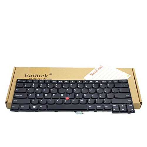 Eathtek New Laptop Keyboard without Backlit for IBM Thinkpad T440 T440P T440s T440E T431 E431 T431S E440 series Black US Layout, Compatible with part# 0C45328 04Y2763 PK130X72A00