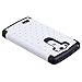 Fosmon HYBO-SD Diamond Star Design Hybrid Case for LG G3 [All Carriers] - Retail Packaging (White/Black)