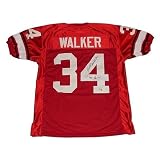 Herschel Walker Autographed Georgia Bulldogs (Red #34) Custom Jersey w/ "82 Heisman - Autographed College Jerseys