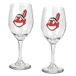 Cleveland Indians MLB 2pc Wine Glass Set - Primary Logo