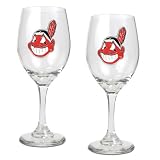 Cleveland Indians MLB 2pc Wine Glass Set - Primary Logo