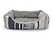 ASPCA Microtech Dog Bed, for Small to Medium Pets, Stripped, Gray