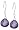 Sterling Silver Purple Cubic Zirconia Pendant & Earring Set