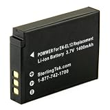 STK's Nikon EN-EL12 Battery - 1400mAh for Nikon Coolpix S9100, S8100, S6100, P300, S6000, S8000, S8200, AW100, S70, S6200, S1100pj, S630, S1000pj, S610, S1200pj, S640, S710, S620, S610c, S6150 ~ SterlingTek
