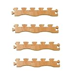 4-Piece Wood-Grain Foam Play Mat Edges NATURAL