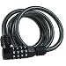 4-Digit Combination Coil Cable Bike Lock (Black)