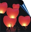 Kong Ming Herz Skylaterne - Skyballon Herzform rot 100x70cm Herzballon
