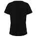 Meaneor Women's Casual V-Neck Roll Over Short Sleeve Solid Loose T-Shirt Blouse