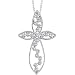 Forever Faithful: Sterling Silver Bridal Style Journey Inspired Infinity Cross With CZ Diamonds