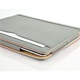 Grey & Tan Leather Wallet Smart Flip Case Cover for The New iPad 4 (with Retina Display) + iPad 3 + iPad 2 with Full Sleep Wake compatibility!by JAMMYLIZARD