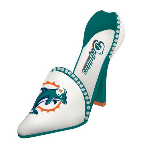 Decorative Team Shoe Wine Bottle Holder, Miami Dolphins