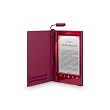 Sony PRSA-CL22 - Tapa protectora roja con luz para lector de eBook - piel sint�tica, policarbonato, pl�stico ABS