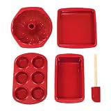 Buy bakeware sets for Cheap bakeware sets Silicone Solutions 5 Piece Basic Baking Set Burgundy Kitchen bakeware sets