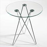 ITALMODERN Zelda Round Glass End Table