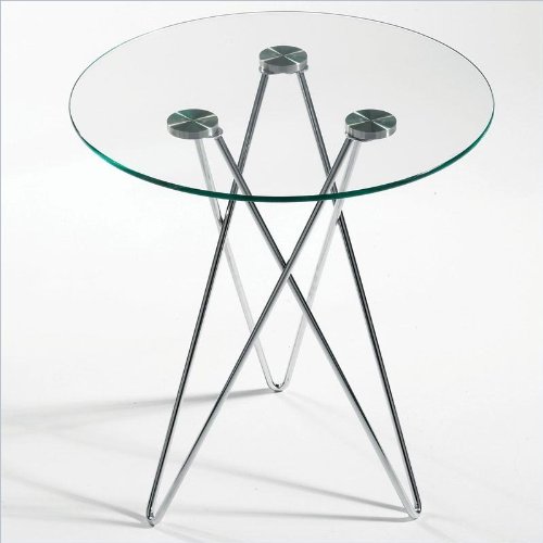 ITALMODERN Zelda Round Glass End Table