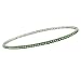 14k White Gold Tsavorite w/ black Rhodium Bangle, 8