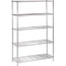 Wide 5-Tier Wire Shelf - Chrome