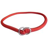 Hamilton 829 RD 5/16-Inch by 20-Inch Round Braided Choke Nylon Dog Collar, Red