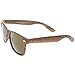 zeroUV - Classic Modern Wood Print Square Horn Rimmed Sunglasses 52mm
