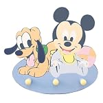Disney Baby Mickey Mouse and Pluto 3 peg Foam Wall Hook