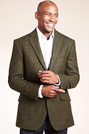 Sartorial Pure Wool Single Breasted 2 Button Herringbone Jacket