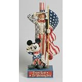 Jim Shore Mickey and Uncle Sam American Flag Figurine by Disney