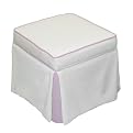 Soft Terry Cloth Storage Cube - White/ Pink