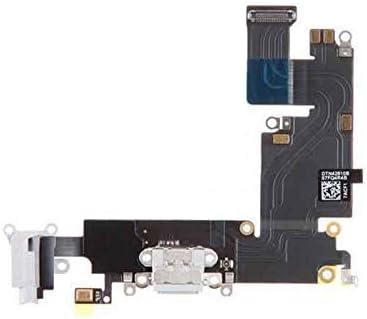 iphone 6 Flex Cable Charing Port(white),For iphone Health(TM)Dock Connector USB Charging Port Flex Cable Microphone Audiojack Antenna and Home button connector for iphone 6 4.7 inch