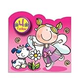 Review AIP  / Birthday Card With Badge - 4th - Girl (CAPOG)