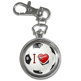 Key Chain Watch of I Love Soccer (Hertha Berlin, Atletico Madrid, Olympique Marseille, Shakhtar Donetsk, Hamburg SV, AZ Alkmaar, Werder Bremen, Nacional, Deportivo Toluca, Panathinaikos, Libertad) - Football