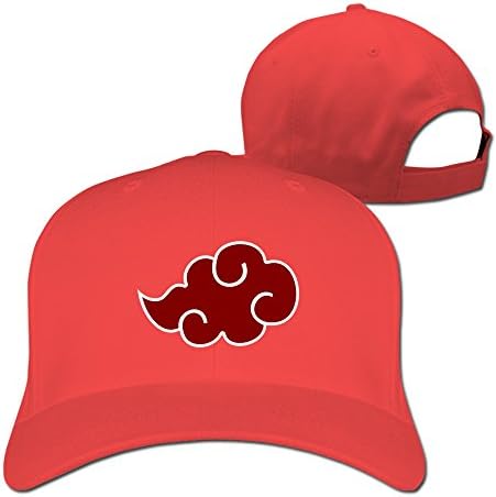 Mostafa Naruto Akatsuki Clouds Custom Unisex Adjustable Anime Baseball Snapback Hip Hop Cap Hat Red