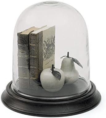 Home Decor, the Phillip Cloche Dimensions: 14" H X 14.5" Dia. Material: Glass, Wood Finish: Dark Waxed Base